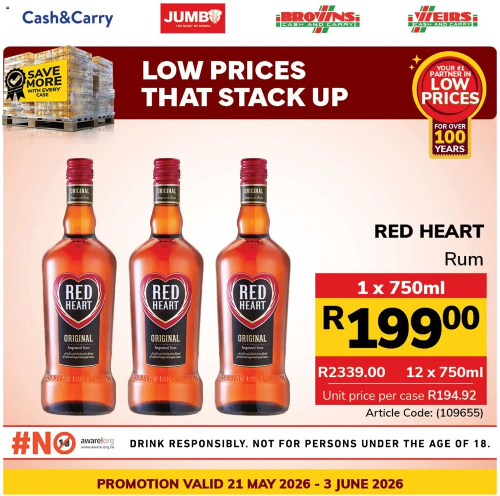 Jumbo Rum & Brandy Specials – Exclusive Savings from 21 May 2026!