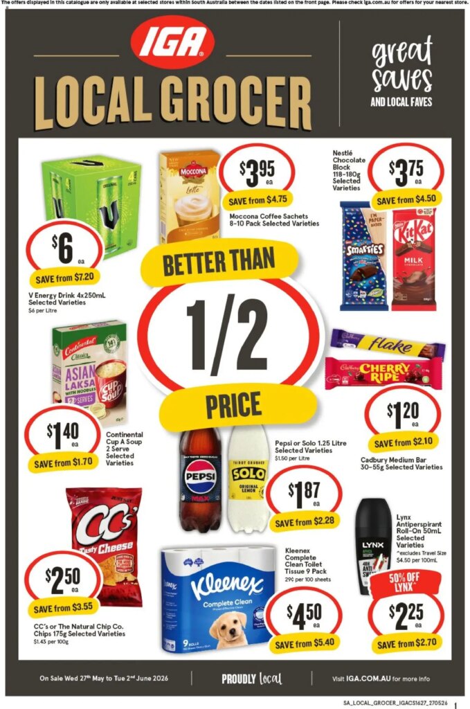 IGA Local Grocer SA Catalogue This Week: May 27 2026 Savings & Specials