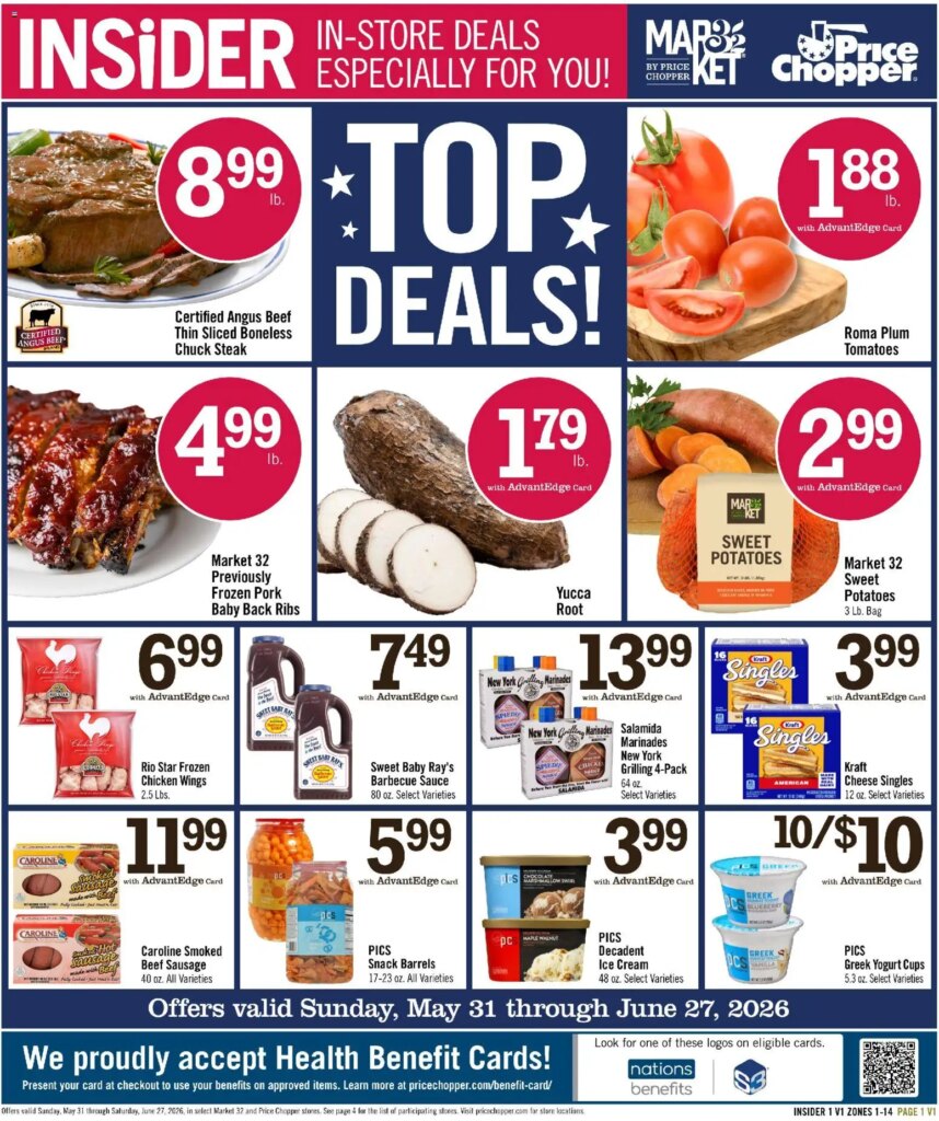 Price Chopper Insider Flyer Deals May 31 to June 27 2026 This Week