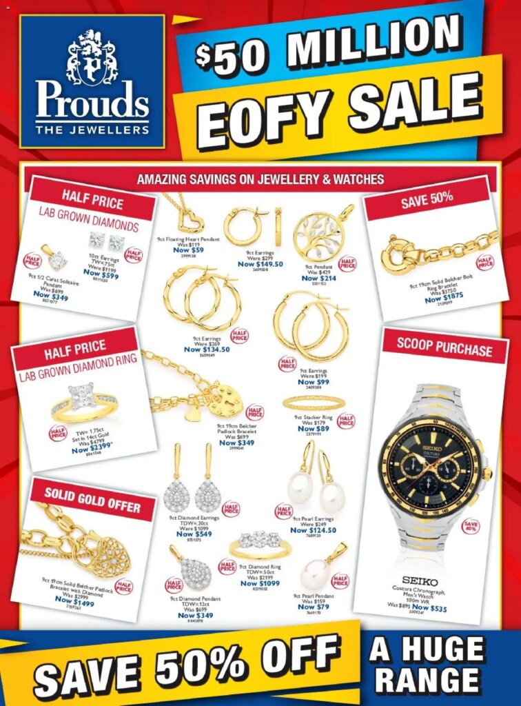 Exciting June 1 Deals in Prouds The Jewellers Catalogue This Week!