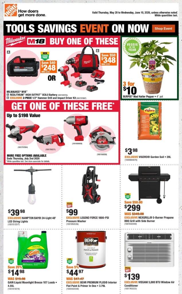Home Depot Weekly Specials from 28 May 2026 – Unmissable Deals!
