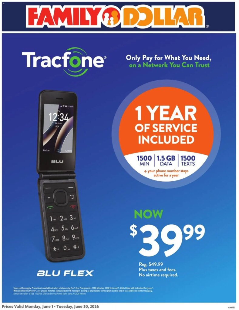 Family Dollar AT&T/Tracfone Deals June 1 to June 30 2026 – This Week Only!