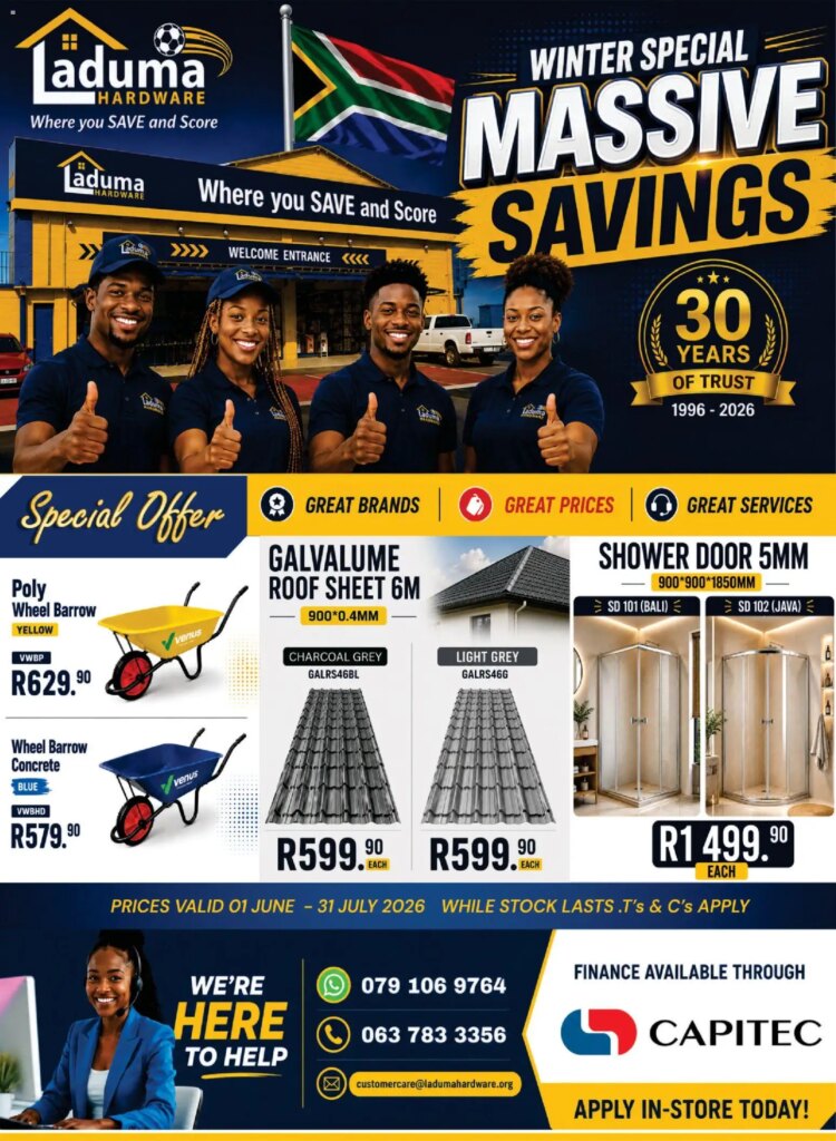 Laduma Hardware Specials: Unmissable Deals Starting 01 June 2026!