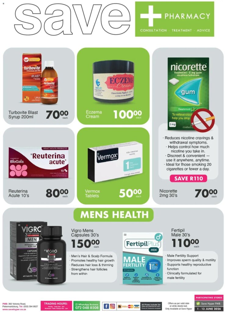 Exciting Savings: Save Pharmacy Specials – 01 June 2026 Special This Week!