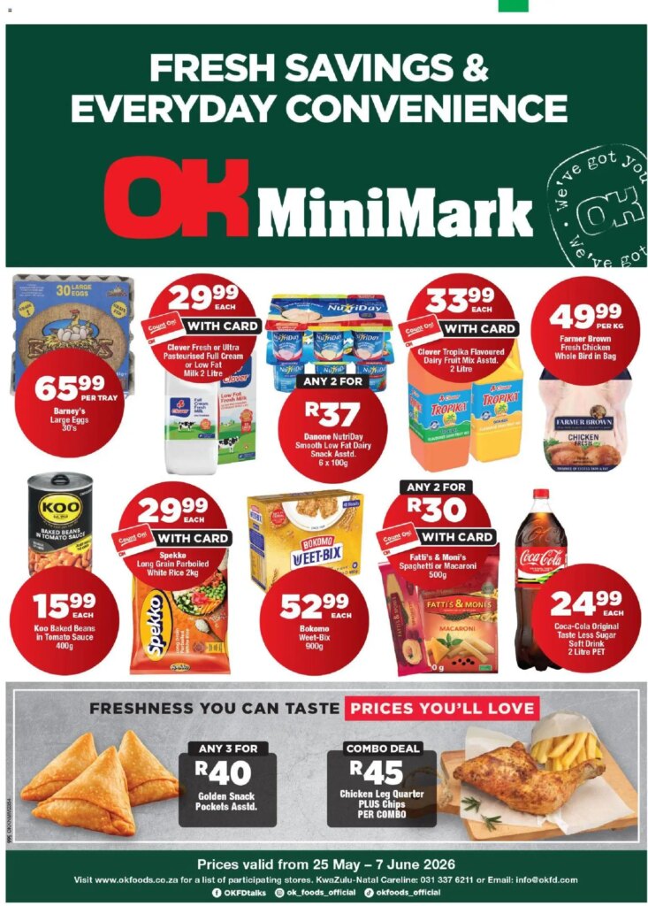 Save Big with OK Foods – Kwazulu Natal – OK MiniMark Specials This Week 25 May 2026