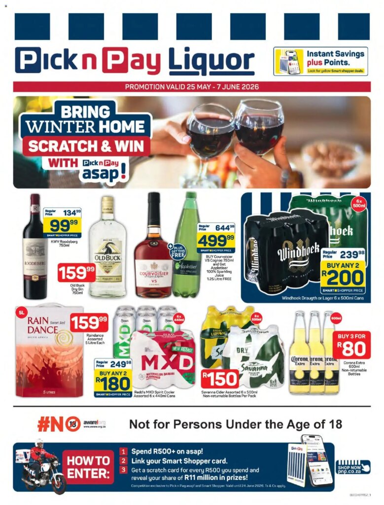 Unmissable Liquor Specials at Pick n Pay Eastern Cape Starting 25 May 2026!
