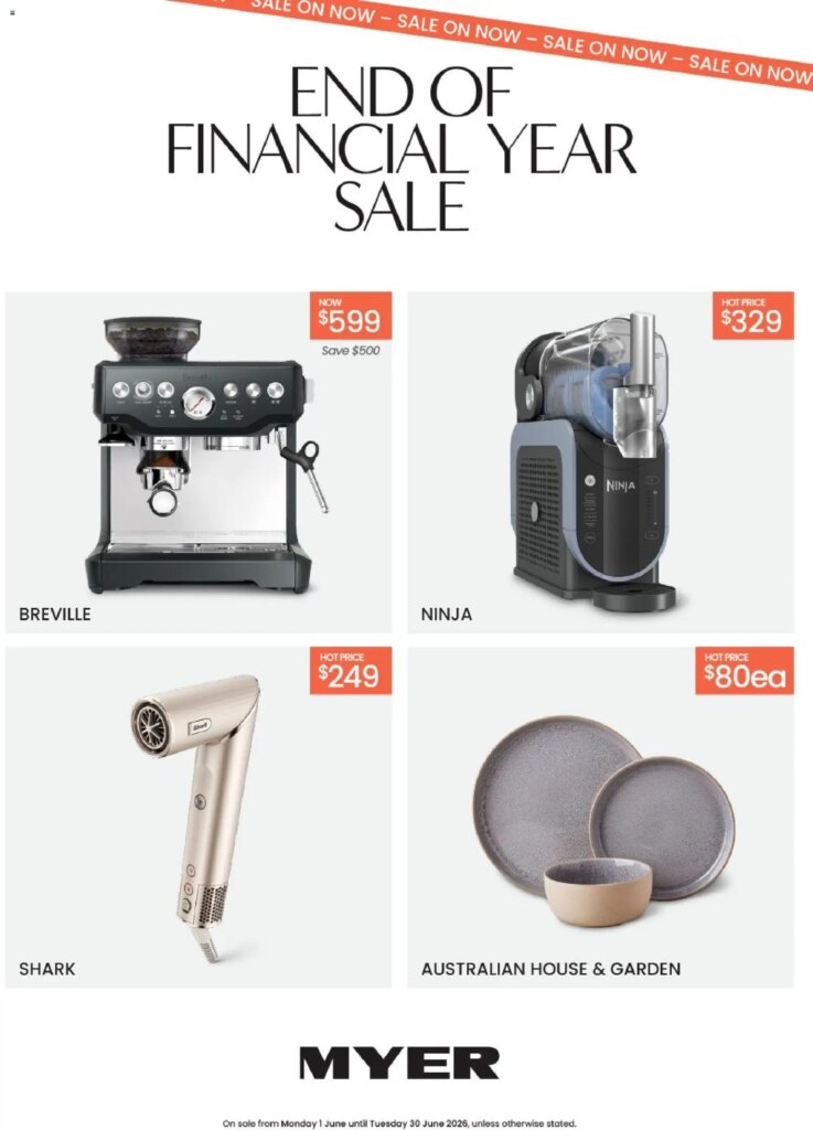 Myer End of Financial Year Sale: Massive Savings June 1 2026!