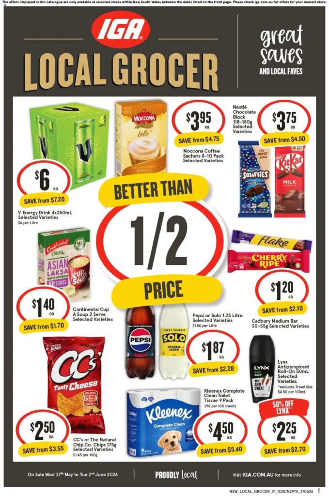 IGA Local Grocer NSW V1 Catalogue This Week: May 27 2026 Deals & Specials