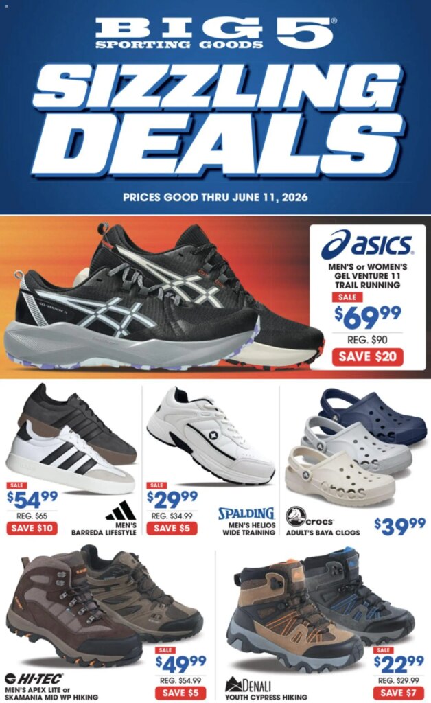 Big 5 Sporting Goods Ad This Week: Huge Deals June 1 to June 11 2026