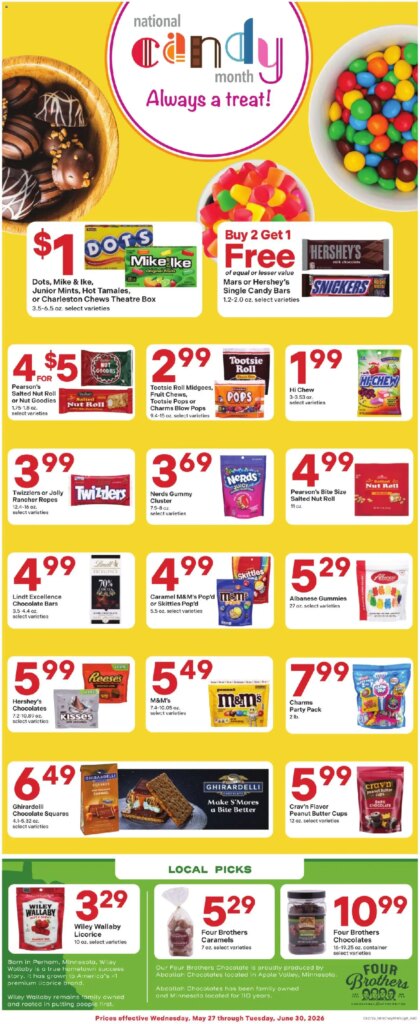 Coborn’s Candy Month Specials May 27 to June 30 2026 – This Week Only!