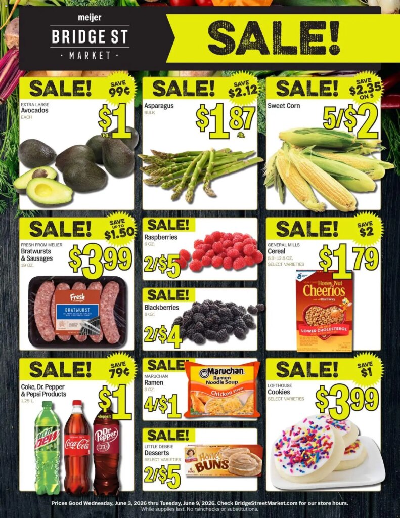 Meijer Bridge Street Market Flyer: Exciting Offers June 3 to June 9 2026
