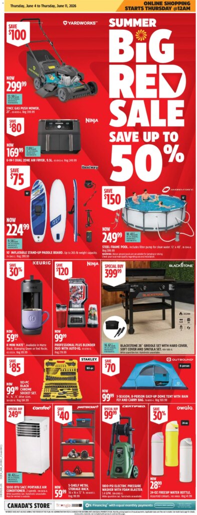 Massive Savings on Offers at Canadian Tire – Summer Big Red Sale 4 June 2026