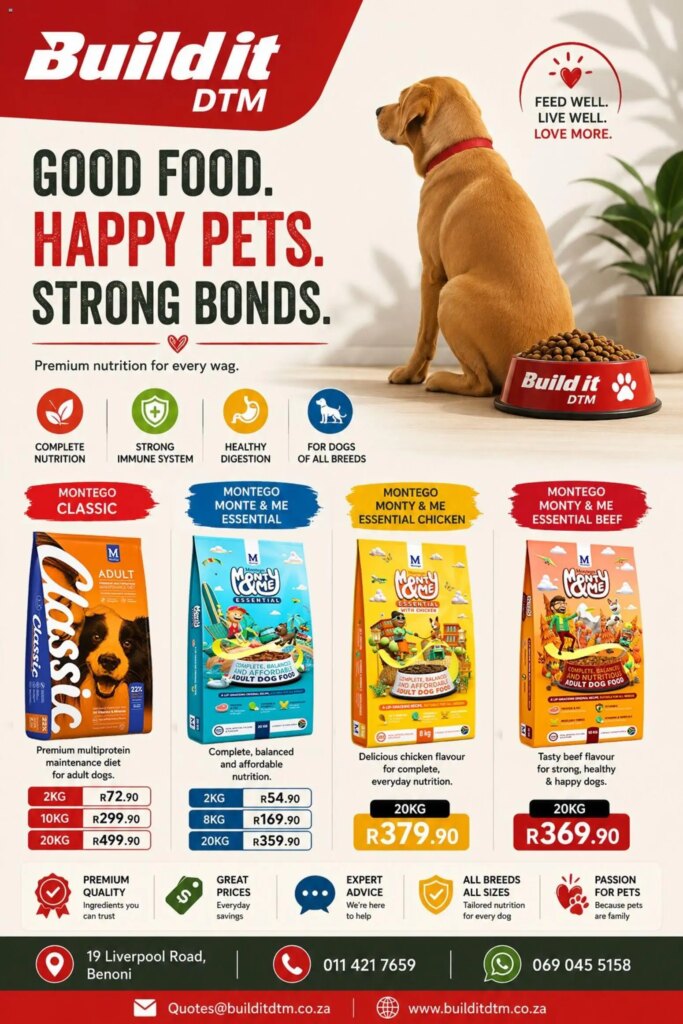 Unmissable Savings on Montego Dog Food at Build It Gauteng – 29 May 2026!