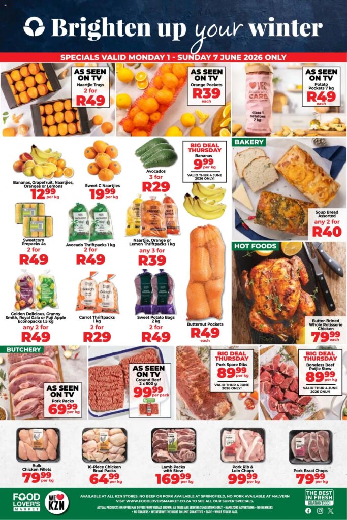 Weekly Specials at Food Lover’s Market KwaZulu-Natal – 1 June 2026 Deals!