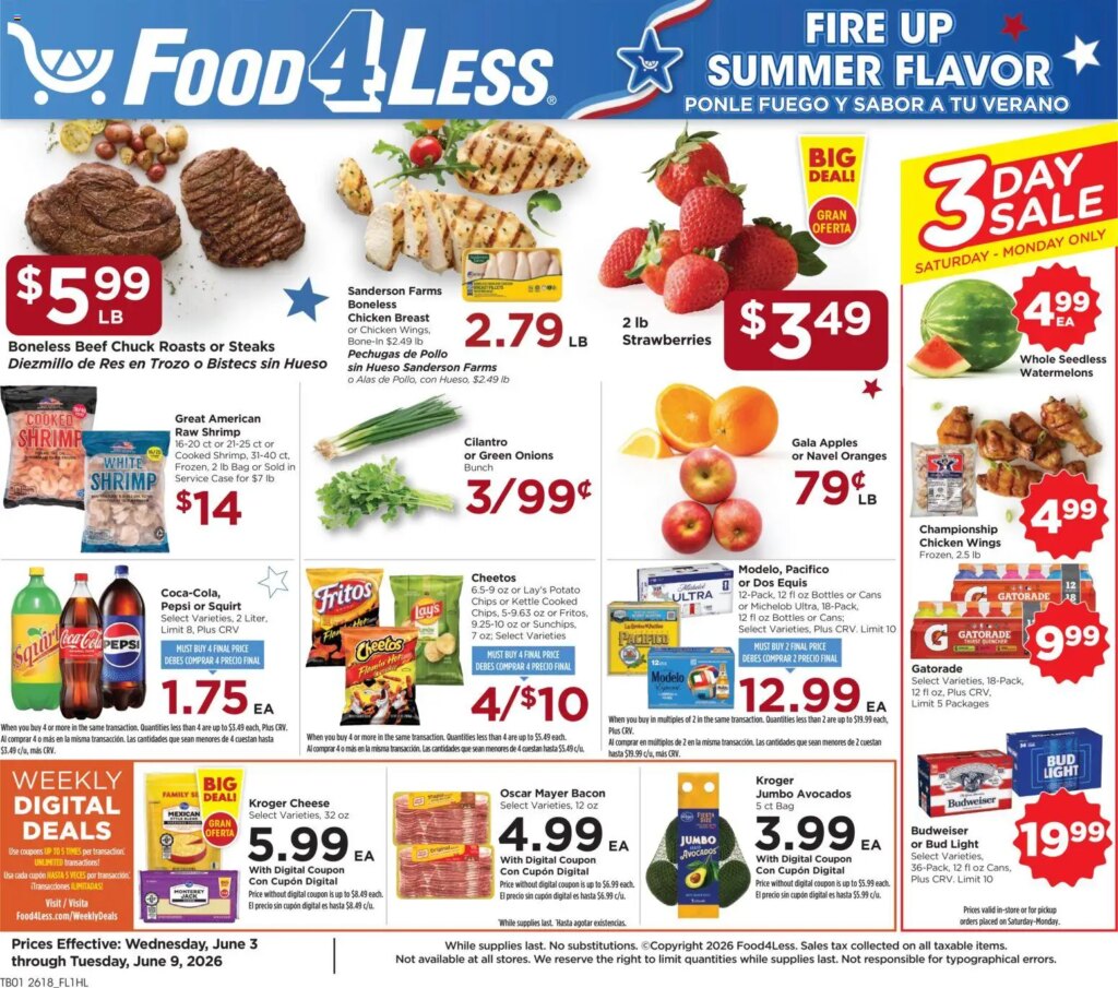Get Exciting Food 4 Less Deals June 3 to June 9 2026 – Weekly Ad!