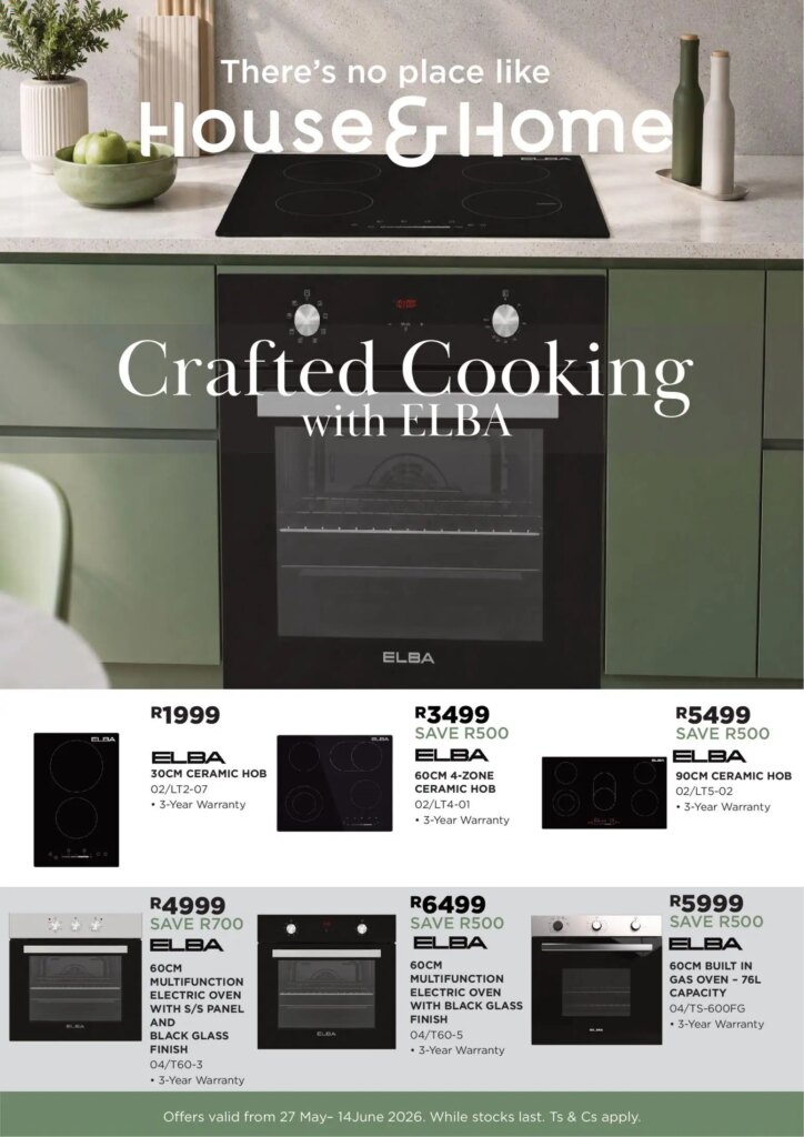 Hot Specials This Week at House and Home – Crafted Cooking with ELBA, 27 May 2026!