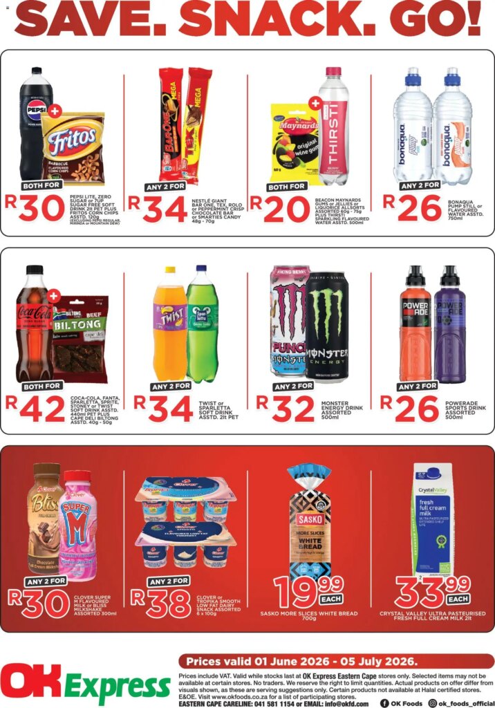 OK Foods – Eastern Cape – OK Express Specials This Week – 01 June 2026