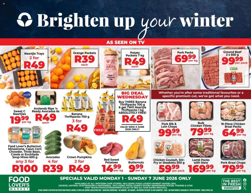 Food Lover’s Market Western Cape – Weekly Specials on 01 June 2026!