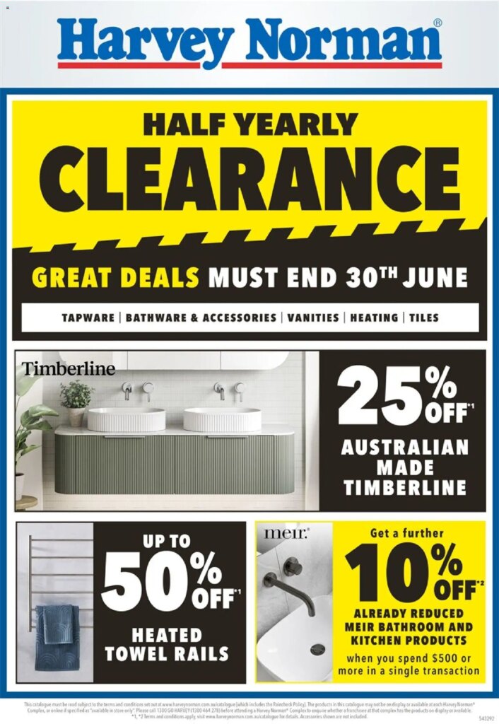 Harvey Norman June Bathroom Specials: Unmissable Deals June 2 2026