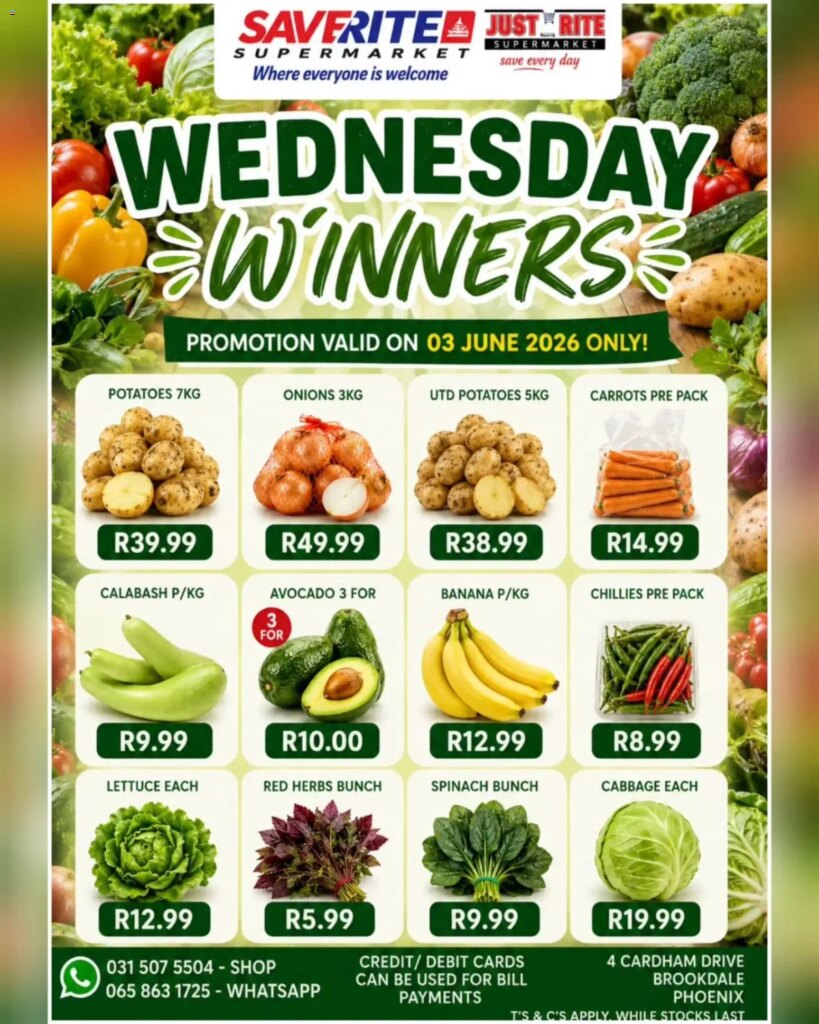 Saverite Wednesday Winners: Special This Week on 3 June 2026!
