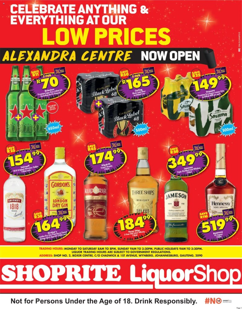 Shoprite Gauteng – LiquorShop Deals Store Opening Alexandra Centre 25 May 2026 Specials This Week