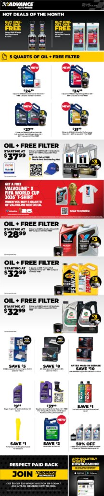 Advance Auto Parts Ad This Week, May 1 to June 30 2026 – Huge Savings!