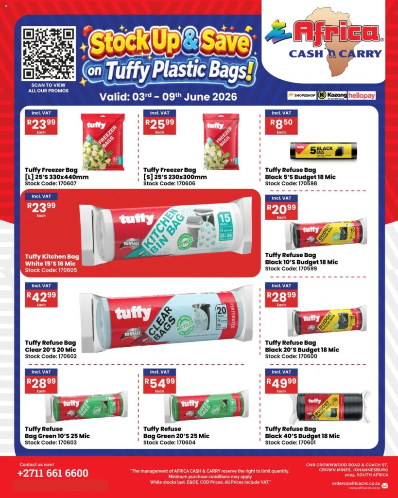 Unbeatable Deals at Africa Cash & Carry Wednesday Promo 03 June 2026!