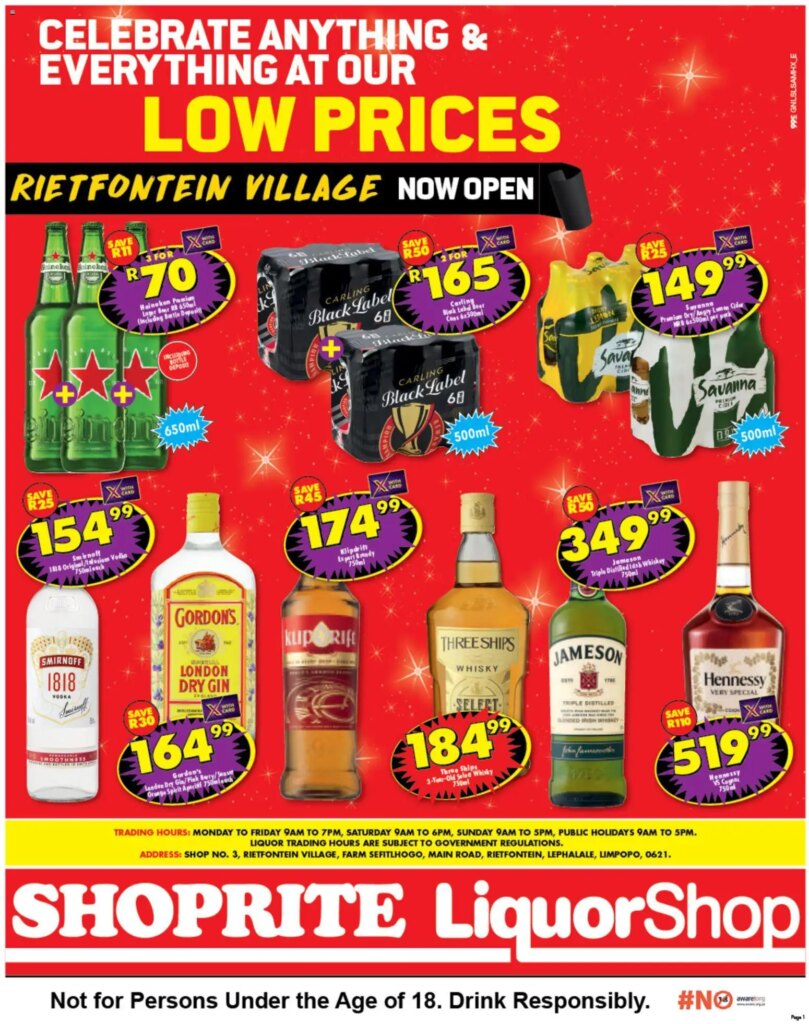 Shoprite Gauteng – LiquorShop Deals Rietfontein Village Opens 25 May 2026