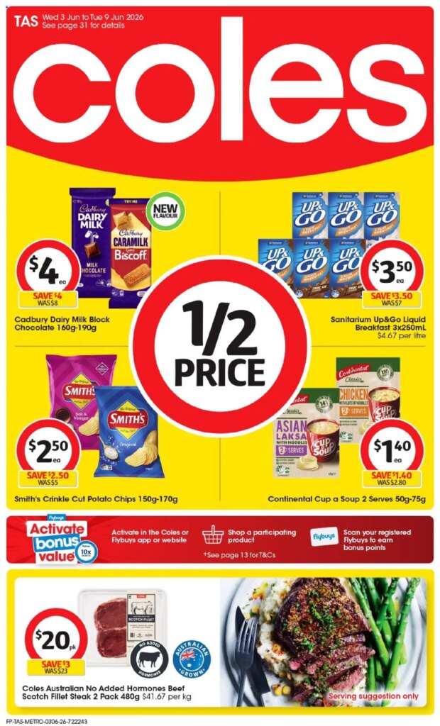 Coles catalogue TAS: Amazing Offers This Week, June 3 2026