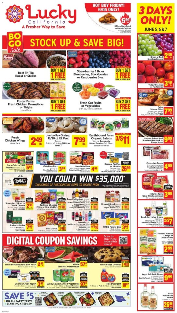 Lucky Supermarkets Offers This Week: June 3 to June 9 2026 Flyer 9 Lucky Supermarkets Offers This Week: June 3 to June 9 2026 Flyer