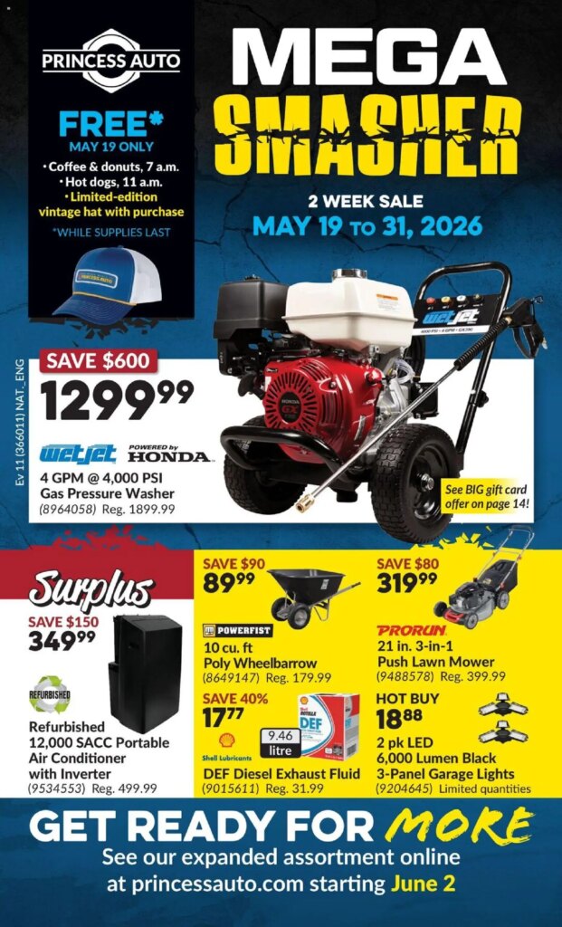 Princess Auto 2 Week Sale! Special This Week from 19 May 2026