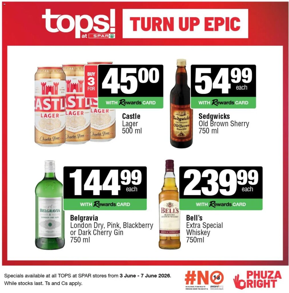 Epic Deals at Tops at Spar: Special This Week 3 June 2026