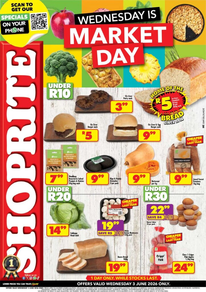 Shoprite – Gauteng Market Day Deals – Special This Week: 03 June 2026 Savings!