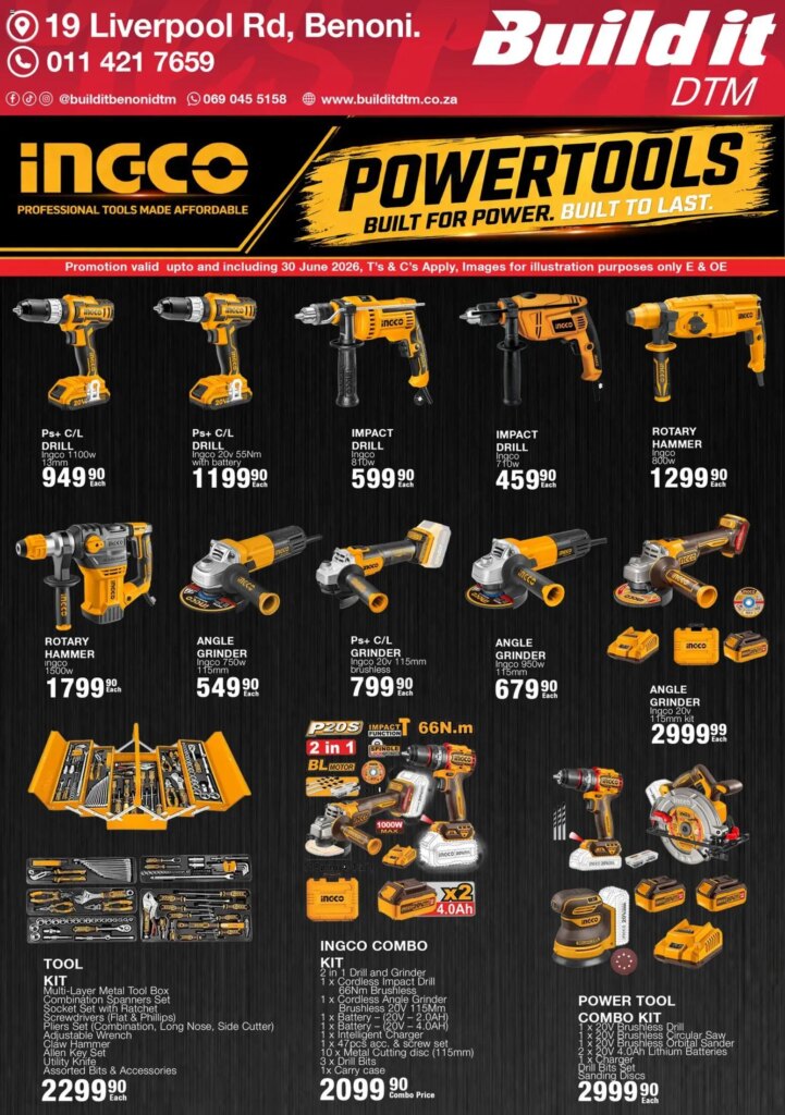 Build It Gauteng – INGCO Promotion Special This Week: 02 June 2026 Deals!