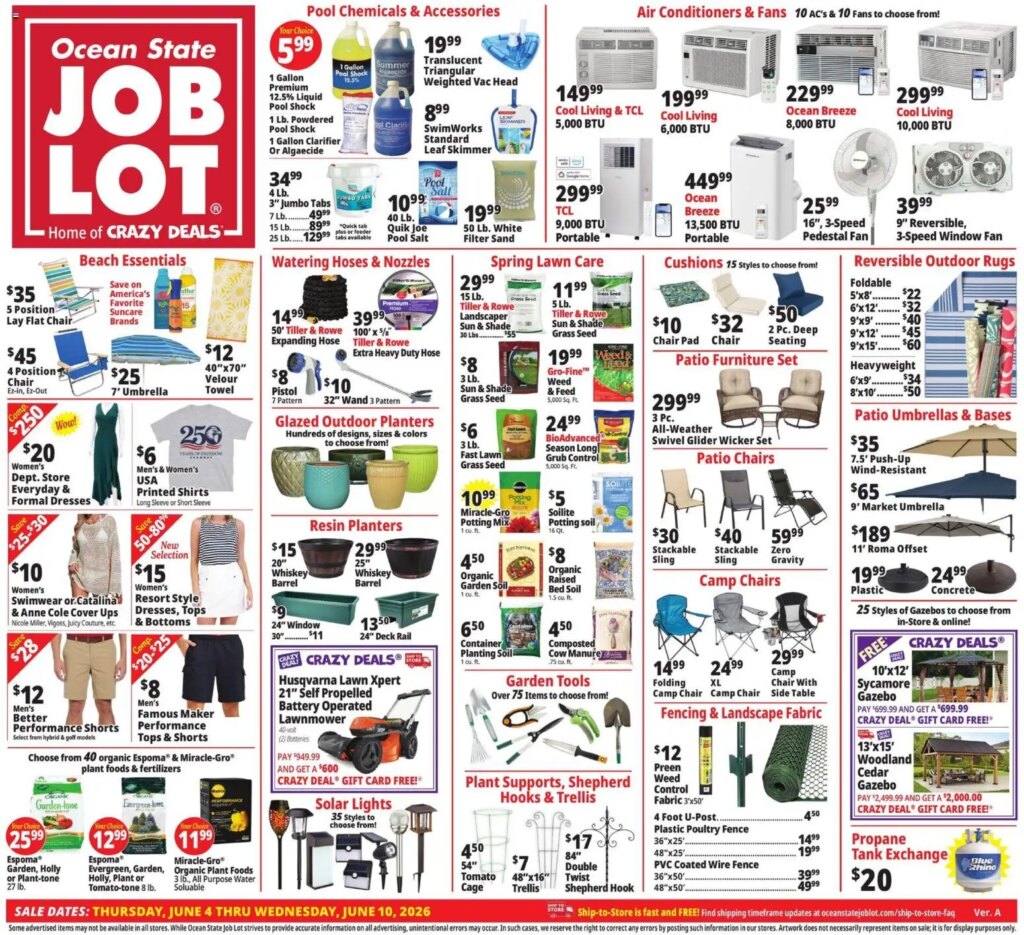 Ocean State Job Lot Weekly Ad This Week June 4 to June 10 2026 – Top Specials
