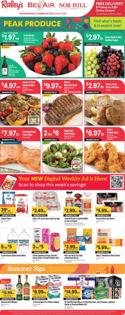 Raley’s Weekly Ad This Week: Hot Deals from June 3 to June 9 2026