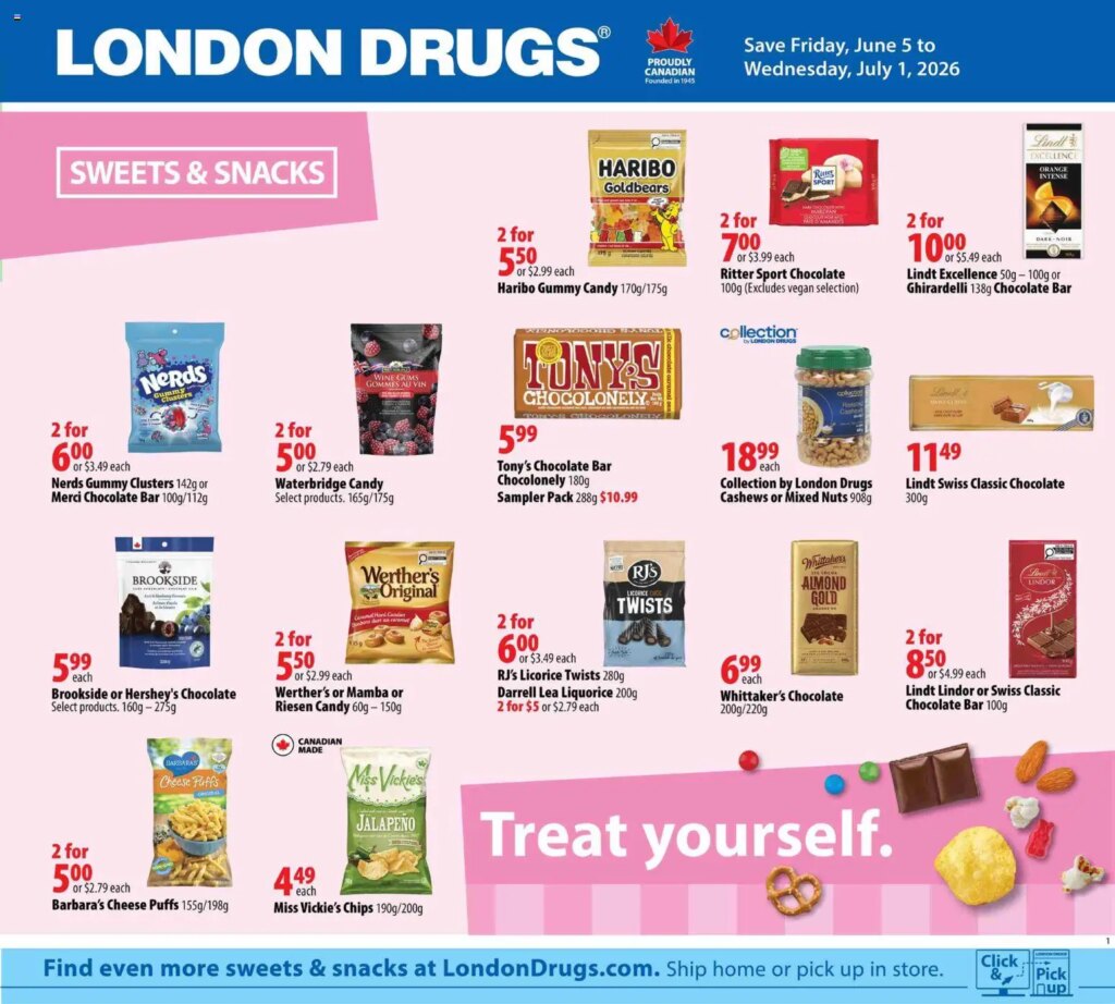 London Drugs – Sweets & Snacks Insert: Specials This Week from 5 June 2026