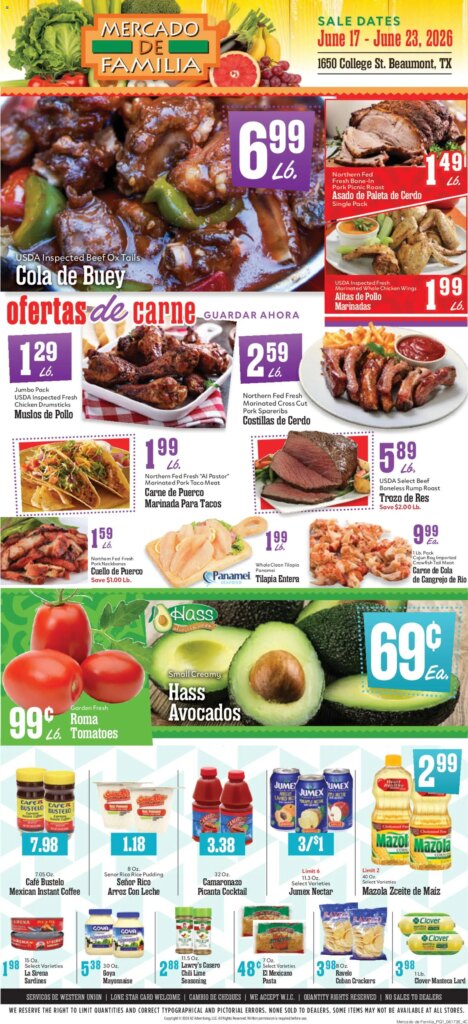 Market Basket Mercado de Familia Specials June 17 to June 23 2026
