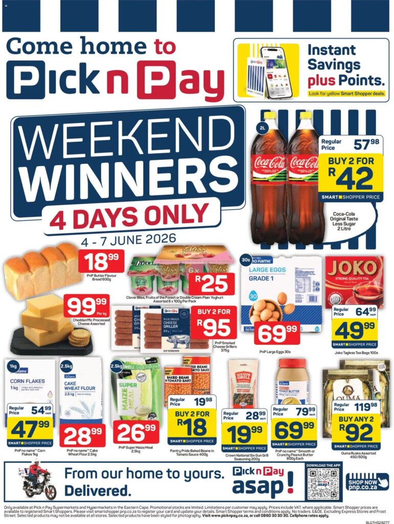 Pick n Pay Eastern Cape – Weekend Winners Specials This Week 04 June 2026