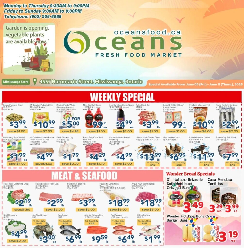 Oceans weekly flyer – Mississauga: Special This Week from 5 June 2026!