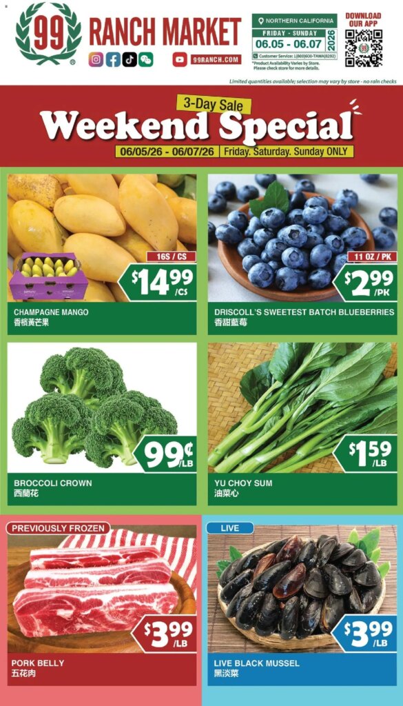 Weekend Specials at 99 Ranch Market June 5 to June 11 2026 – Shop Now!