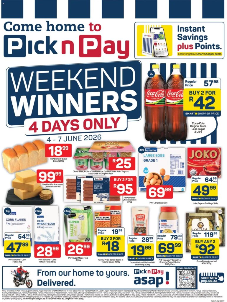 Pick n Pay Free State – Weekend Winners Specials This Week 04 June 2026