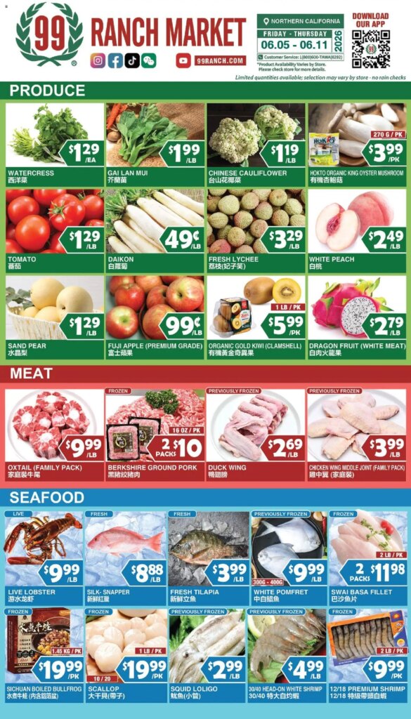 Unmissable Savings on Perishables at 99 Ranch Market June 5 to June 11 2026