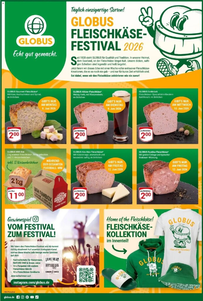 Globus: Special This Week for Fleischkäse-Festival from 08 June 2026!