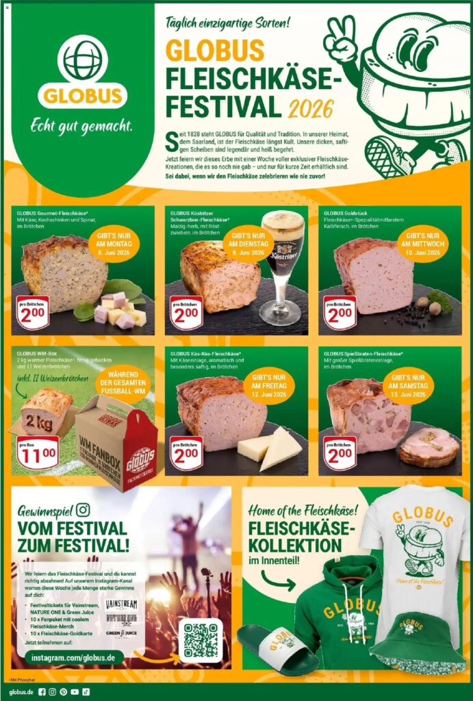 Globus: Special This Week at the Fleischkäse-Festival 08 June 2026!