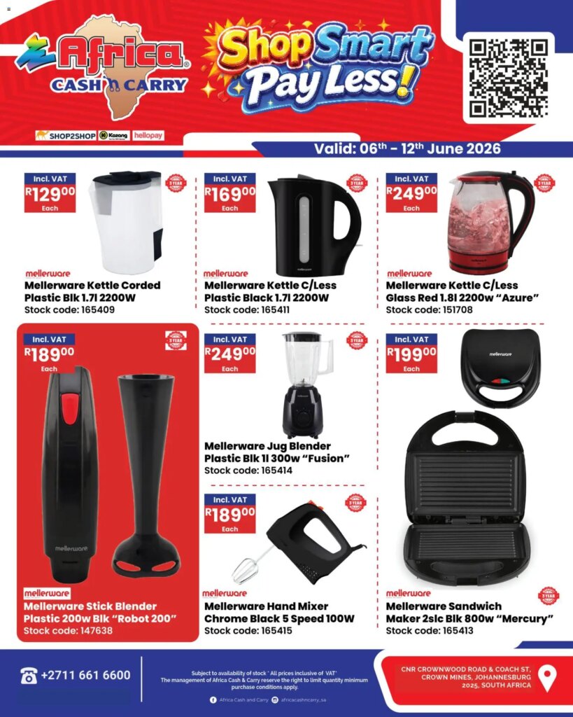 Catch the Africa Cash & Carry Saturday Promo on 6 June 2026 – Special This Week!