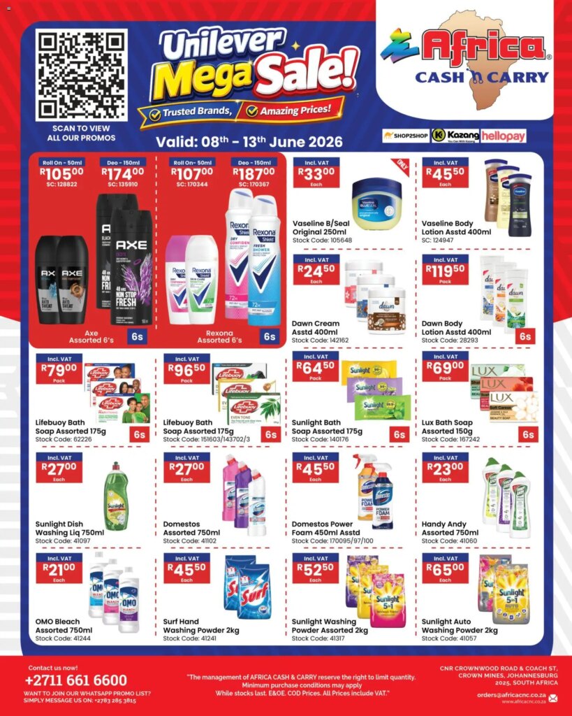 Exciting Savings at Africa Cash & Carry Monday Promo on 08 June 2026!