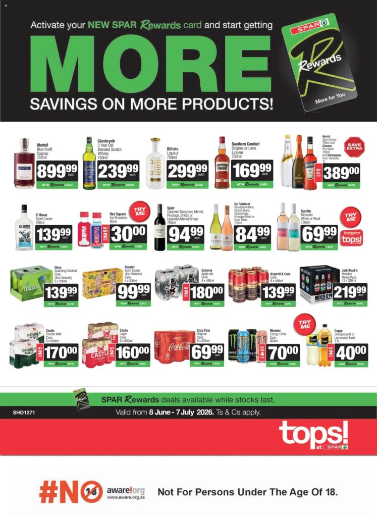 Hot Deals on Tops at Spar Specials – 08 June 2026 Special This Week!