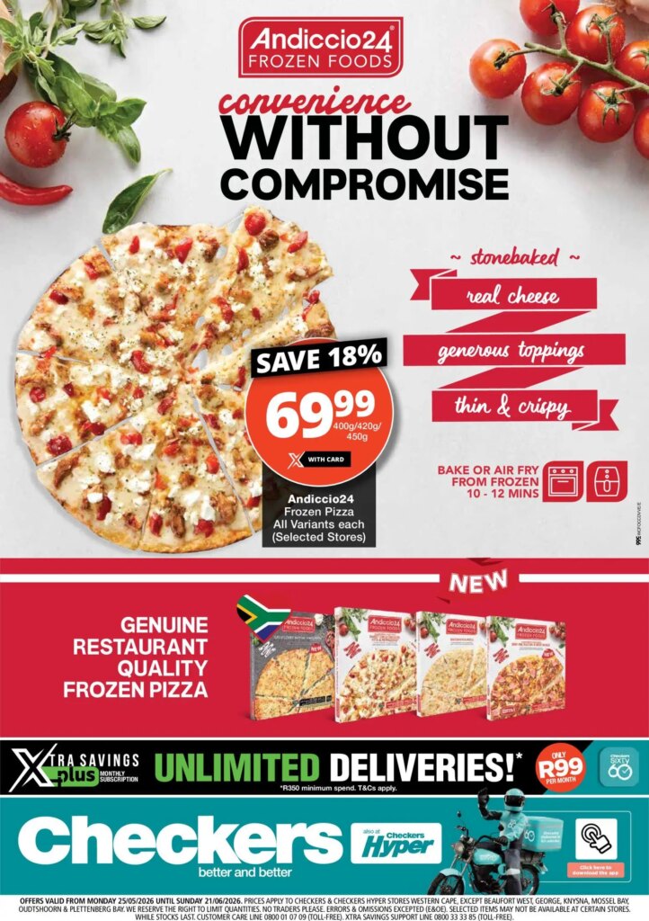 Checkers – Western Cape – Andiccio Specials: 25 May 2026 Deals Await!