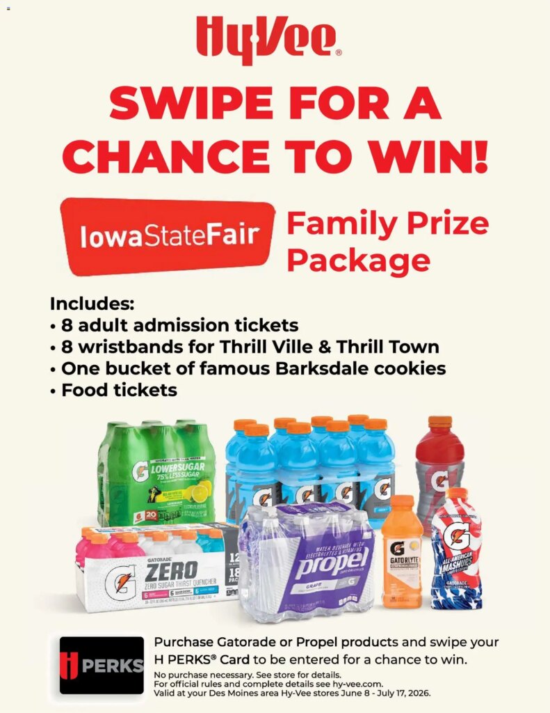 HyVee Swipe This Week for Your Chance to Win! June 8 to July 16 2026